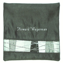 Black Modern Tallis Bag 20" X 20" Suede