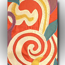 Detail of Pillar of Fire cover (Temple Israel chapel)